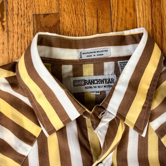 Vintage 70s Men’s Ranchwear Striped Western Shirt - Picture 8 of 8
